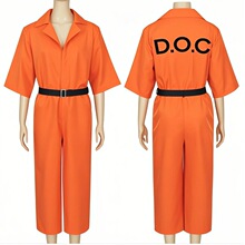 萬聖節路易吉囚服美國監獄服角色扮演cos服連體衣路易吉衣服服裝