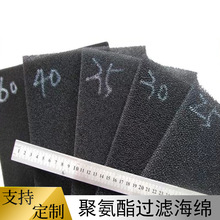 pu過濾綿聚氨酯海綿高密度過濾棉黑色開孔降噪空氣防塵透水發泡棉