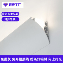 led免批灰明裝款腰線洗牆燈客廳卧室氛圍燈燈帶天花吊頂反光燈槽