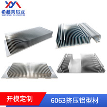 工業鋁型材開模定制擠壓鋁材擠壓平板密齒散熱器型材加工鋁型材