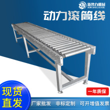 定制動力滾筒輸送線 304不銹鋼鍍鋅滾筒輸送機 自動環形傳送線