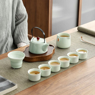 哥窯功夫茶具套裝辦公室陶瓷泡茶壺茶杯禮盒裝商務活動地產伴手禮