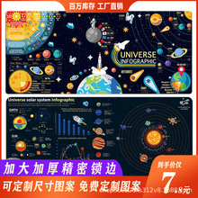 超大電競宇航員鼠標墊星球太空辦公桌墊宇宙游戲動漫加厚鍵盤墊