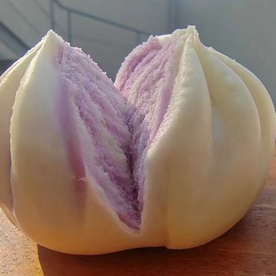 營養美味紫薯開花饅頭紫薯饅頭冷凍食品早餐