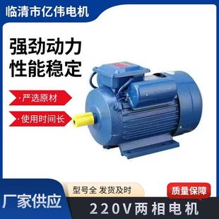 純銅兩相電機 220v鍘草碾米電動機  國標銅芯機械設備用電動機