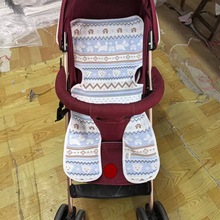 嬰兒推車席麻棉坐墊餐椅靠墊車墊座椅席夏季冰墊涼墊通用推車涼席