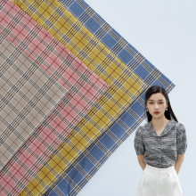 棉質現貨供應 梭織格子布 平紋春秋童裝女裝家居服面料 手感柔軟