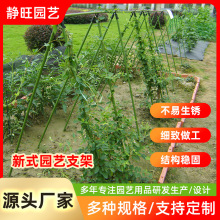 工廠現貨園藝支架菜園黃瓜豇豆爬藤暖房植物攀爬包塑鋼管園藝支架
