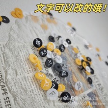 尺碼扣字母分碼二合扣印logo廠家直供服裝換碼標可拆卸水洗嘜配件