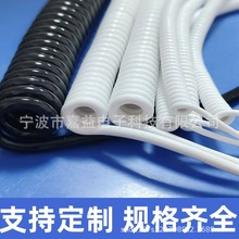 白色高彈PU彈簧線插頭彈簧線開關線電源線酒店吹風機專用螺旋線