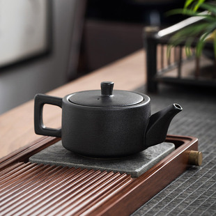 陶瓷茶壺家用泡茶日式復古迷你小茶壺沖茶功夫茶具黑陶泡茶壺單壺