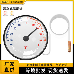 便攜式高精度室內家用帶探頭液漲式-40°—40°指針水溫計溫度計