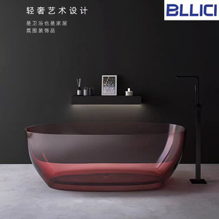 ͸ԡõtEgg shape transparent bathtub rosered