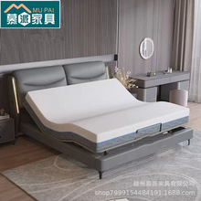 批發簡約現代多功能可升降智能電動輕奢風按摩主卧婚用雙人婚床