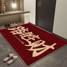 紅色地墊入戶門耐臟簡約吸水防滑門口玄關腳墊耐磨室外蹭土腳踏墊