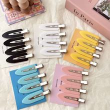 彩色小清新無痕劉海夾化妝定位邊夾糖果色鴨嘴夾奶油膠diy發飾夾