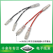 AVS-0.3平方日標線接4.0子彈頭連接線 PVC銅芯絕緣導線 汽車線束