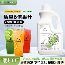 盾皇6倍濃縮果汁飲料濃漿1.6L金桔檸檬汁柳橙汁椰汁擺攤商用調酒