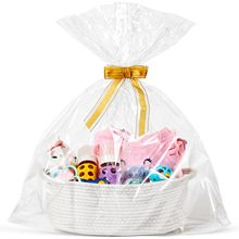 節日伴手禮小型編織籃,帶禮品袋和絲帶,空裝飾禮品盒幼兒園可愛嬰