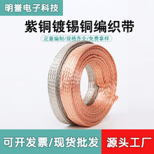 16/25/50平方銅編織帶接地鍍錫扁銅線純銅導電帶橋架軟連接跨接線