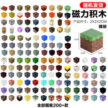 拼裝磁力積木方塊2cm兒童益智DIY搭建磁吸MC世界的我周邊玩具套裝