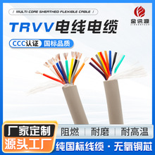 TRVV高柔性拖鏈電纜線灰多芯多規格耐彎折500萬次拖鏈線電線電纜