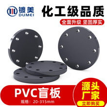 PVC法蘭盲板 堵頭塑料化工配件管件水管墊片DN50 65 80 100 200m