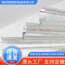 現貨線管批發PVC纖維增強軟管透明防凍網紋6分自來水管塑料蛇皮管