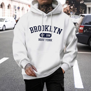 Brooklyn Est 1998 New York Printing Men Hoodies Harajuku Cre