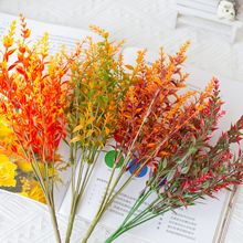 海馬草塑料花仿真花束 仿真植物綠植盆栽花卉仿真植物假花牆麥穗