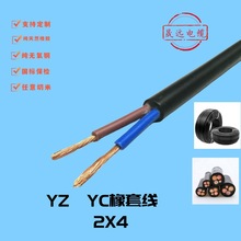 包郵  純紫銅  RVV 軟芯 2X4  抗氧化能力強 耐寒