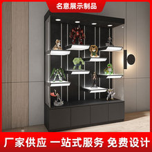 定制手辦展示櫃樂高玩具陳列櫃禮品展櫃木質玻璃精品樣品展示架