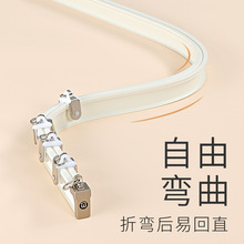 鋁合金窗簾軌道U型滑軌掛鈎式L型靜音飄窗頂掛轉角陽台手彎導軌道