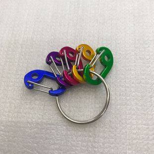 廠家供應高品質彩色小號D型小掛扣，迷你飾品彈簧扣  壓扁鋼絲扣