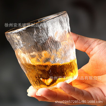 冰川紋玻璃杯高顏值水杯女果汁飲料杯子女夏咖啡杯啤酒杯一件代發
