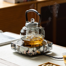 高顏值水晶電陶爐套裝蒸汽煮茶器圍爐煮茶家用惠客高端智能玻璃壺