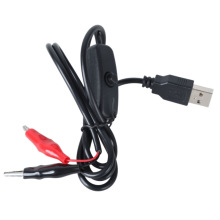 開關線5V6V9V12V鍔鱷魚夾電源線充電線