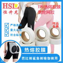 工廠供應芭比褲瑜伽褲鯊魚褲無縫服飾用高彈PU熱熔膠膜氨綸網膠