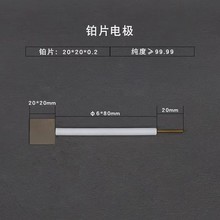 30*30*0.1鉑片電極 大面積鉑電極 聚四氟外套純度99.99%