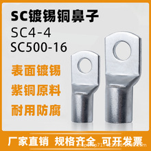 SC銅鼻子接線端子窺口接線鼻線耳SC系電纜管壓紫銅1.5-300跨境