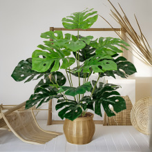仿真植物18葉注塑大龜背竹室內落地裝飾陽台造景PVC塑料人造綠植