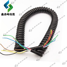 螺旋電纜4芯5芯6芯7芯8芯彈簧線汽車線耐磨油高溫廠定制耐高溫
