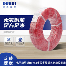 電子線導線RV線纜 0.3多芯多股銅芯軟線控制線電纜電線線束柔性