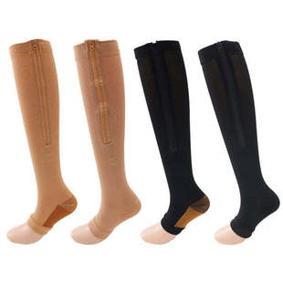廠家直銷壓力襪現貨運動襪壓縮襪 壓縮拉鏈襪compression socks