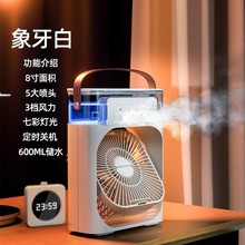 新款五孔風扇制冷噴霧加濕電風扇家用學生宿舍桌面大風力空調扇