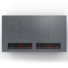 雙頭電磁爐大功率家用H66雙灶拉絲面板黑晶板廠家一體灶火鍋爐