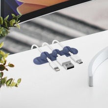 數據線保護套充電線磁吸理線器硅膠桌面數據線收納纏線器咬線器