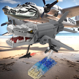 美外國山海經tungtungtungsahur鱷魚轟炸機木棍人意大利積木玩具