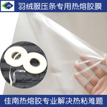 羽絨服無縫壓條粘合用熱熔膠膜防水拉鏈刻字膜商標復合面料貼合膜
