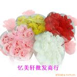 厂家直供拉菲儿9朵心形玫瑰香皂花肥皂花情人节礼物只赚人气质优
